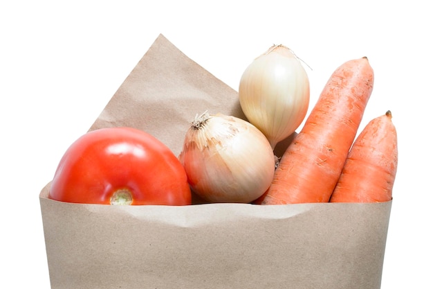 Verduras en un paquete