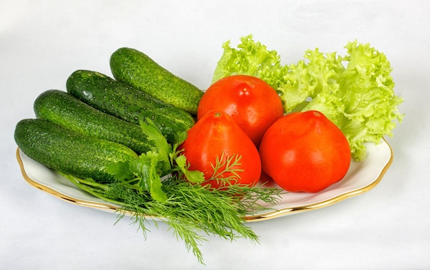 Verduras pepino verde