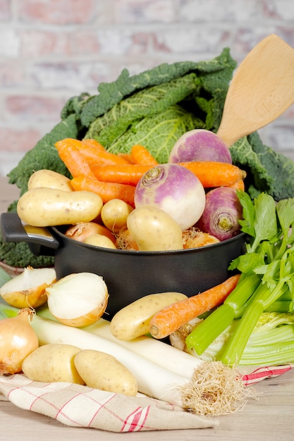 Verduras para la preparación de pot-au-feu