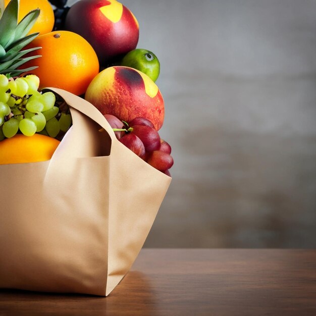 verduras saludables y verduras de compras frutas