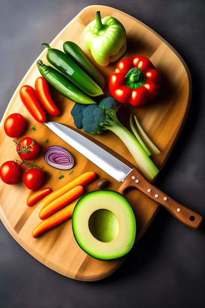 Verduras y tablas de cortar