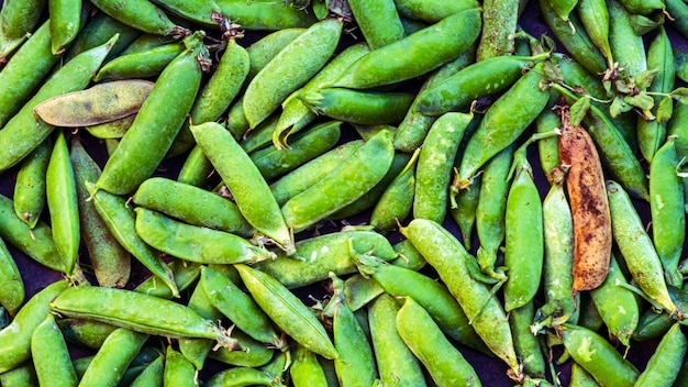 Verduras de textura de fondo de guisantes verdes