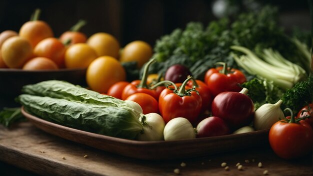 Verduras y verduras frescas