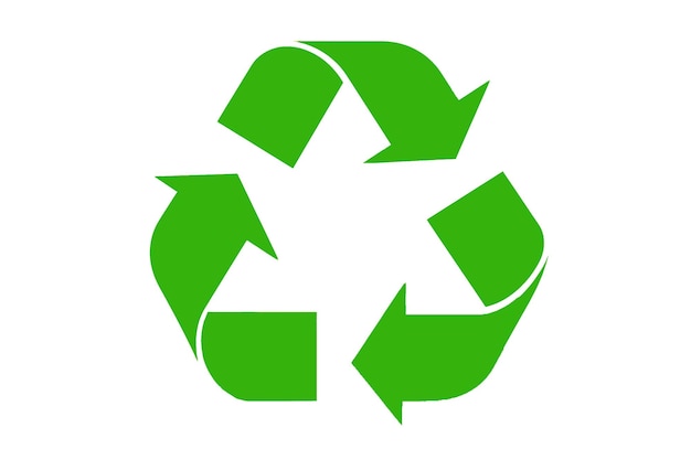 Vereinfachtes grünes Recycling-Symbol