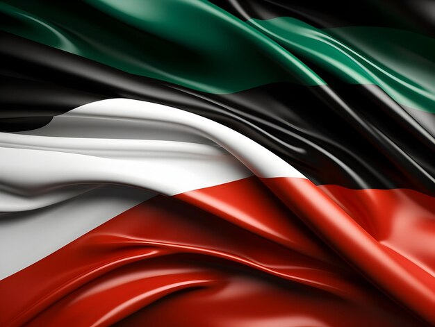 Foto vereinigte arabische emirate nationale flagge hintergrund flagge der vereinigten arabischen emirate webwerk aus seidenstoff uae thema