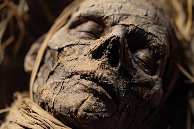 Foto verfallene alte mumie erzeugt ai