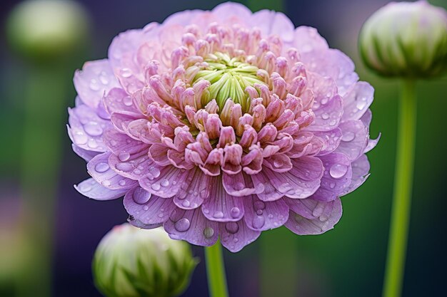 Foto verführerische lila schabelblume generieren ai