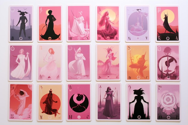 Verführerische Tarot-Einblicke Witzige grafische Elemente für schöne Leser