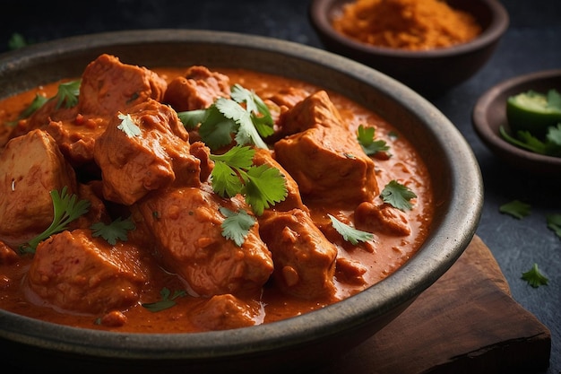 Foto verführerischer hühnchen-tikka-masala