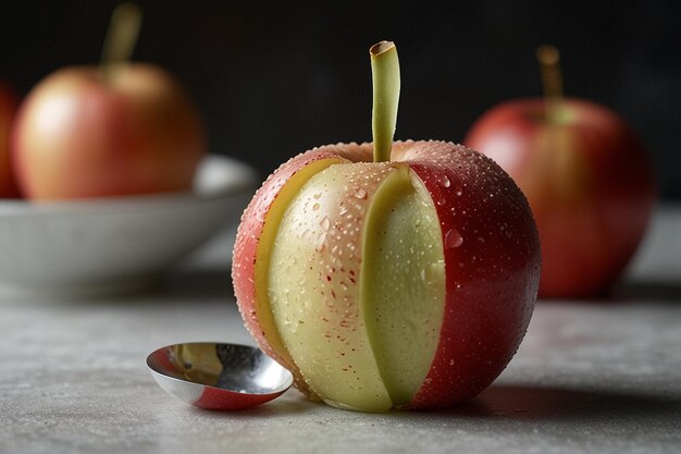 Foto vergnügen sie sich mit der saftigen sensation apple delight