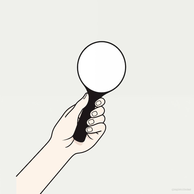 Foto vergrößerungsglas-illustration minimalistisch