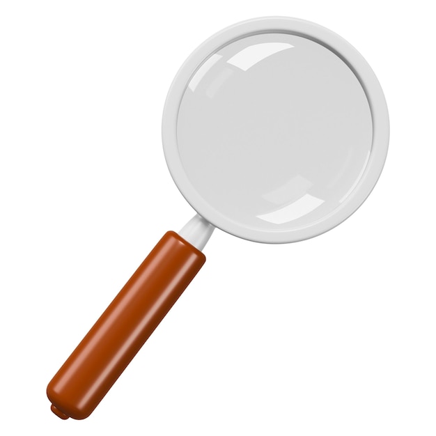 Vergrößerungsglas png 3D-Element durchsichtiger Hintergrund
