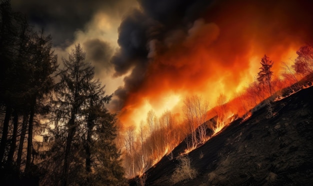 Verheerendes Bergwaldfeuer breitet sich wie ein Lauffeuer aus