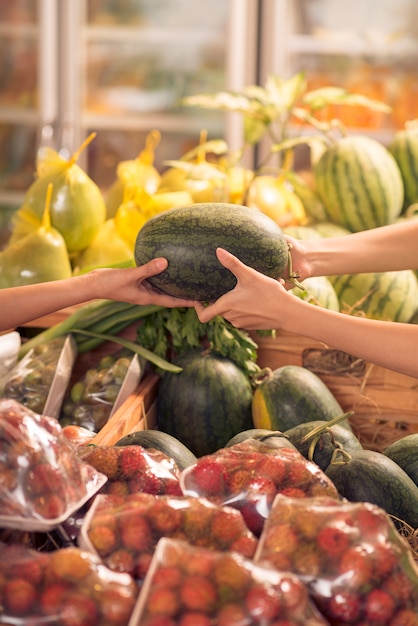 Verkauf von Wassermelonen