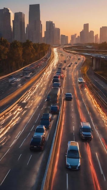 Verkehr auf der Autobahn