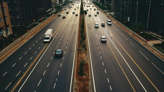 Verkehrslinien auf asphaltierten Straßen Hintergrund