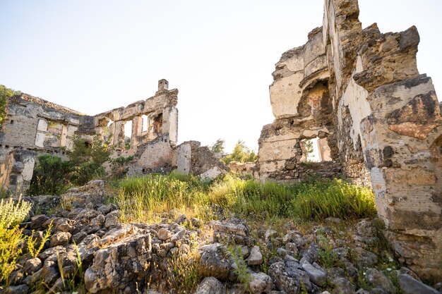 Verlassene Geisterstadt Kayakoy auf Türkisch