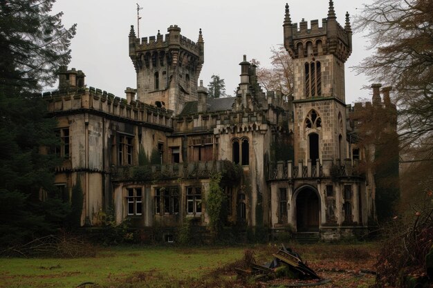 Verlassene gotische Burg Generate Ai