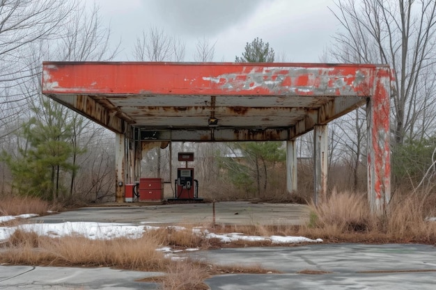 Verlassene Tankstelle Generate Ai