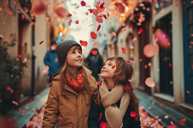 Verliebte Menschen feiern den Valentinstag, den Tag der Liebe, Pragma