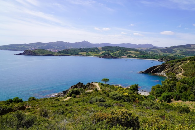 Vermeille-Küste an der Südküste der Pyrenees Orientales im Languedoc-Roussillon Frankreich