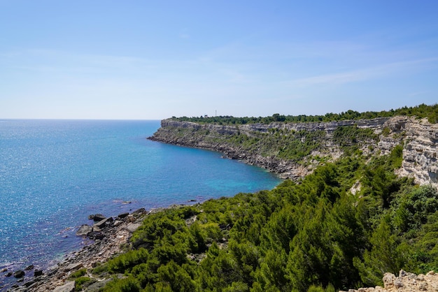 Vermeille Leucate Küstenstrand in Südseestrand Pyrenees Orientales in Languedoc-Roussillon Frankreich