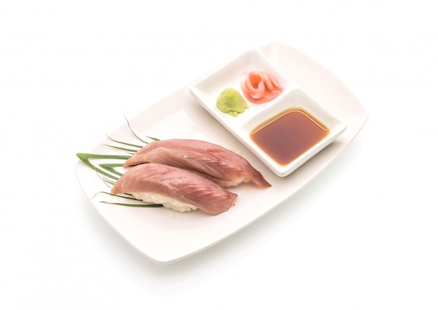 vermelho caranha nigiri sushi- estilo de comida japonesa