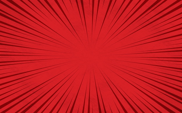 Foto vermelho cômico zoom irradia fundo colorido dos desenhos animados