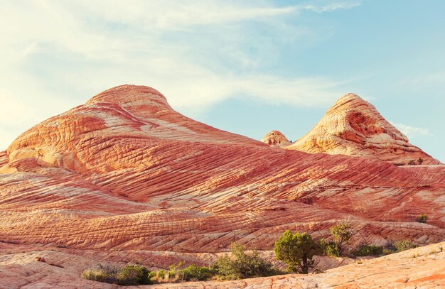 Vermilion Cliffs National Monument. Landschaften bei Sonnenaufgang. Ungewöhnliche Berglandschaft. Schöner natürlicher Hintergrund.