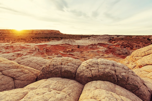 Foto vermilion cliffs national monument paisajes al amanecer.