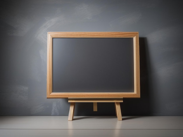 Versátil tablón en blanco de aprendizaje en marco de madera aislado sobre un fondo transparente