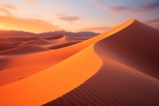 Verschiebender Sand beim Sonnenuntergang