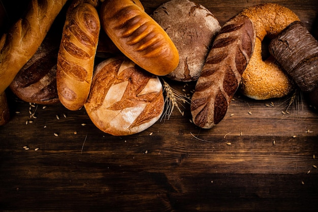 Verschiedene Arten von köstlichem Brot