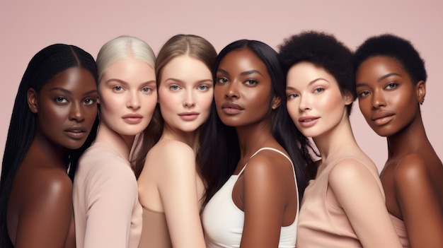 Verschiedene Arten weiblicher Schönheit. Sensible Schönheit. Diversity Beauty-Editorial