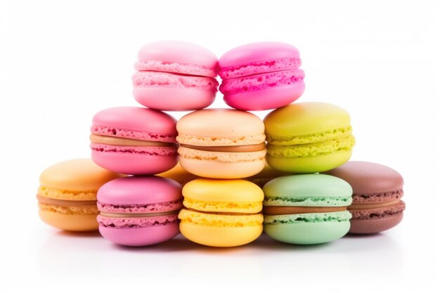 Verschiedene bunte Macarons isoliert