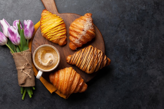 Verschiedene Croissants