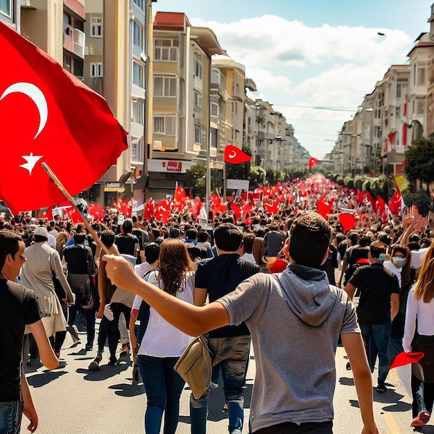 Verschiedene Designs zum türkischen Nationalfeiertag