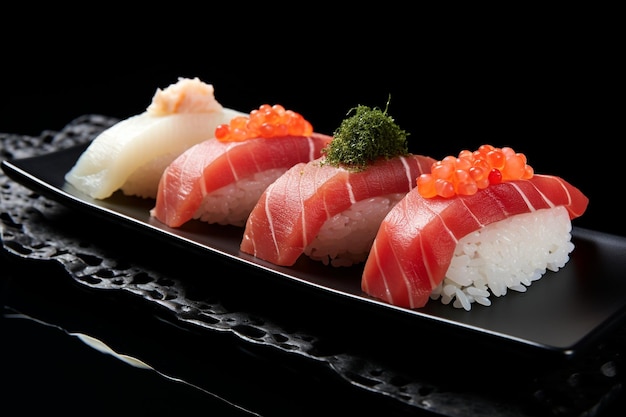 Verschiedene Fisch-Sushi auf dem Tisch