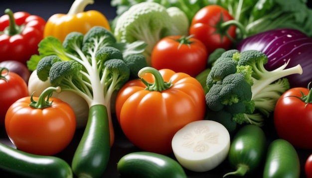 Verschiedene frische Gemüse auf einem Holztisch