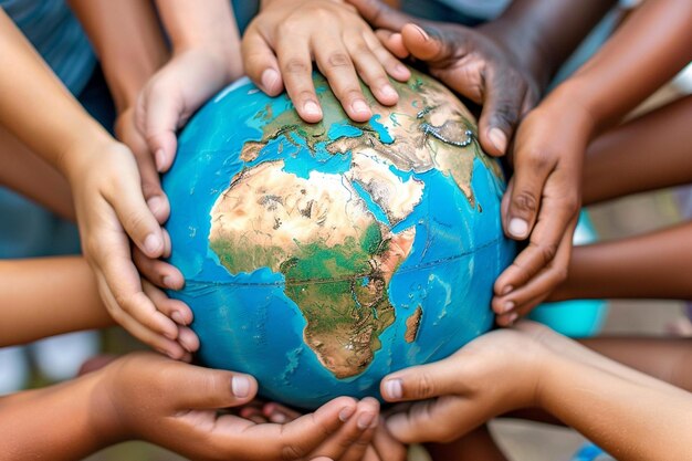 Verschiedene Gruppen halten sich um die ganze Erde herum für die Einheit der globalen Gesundheit