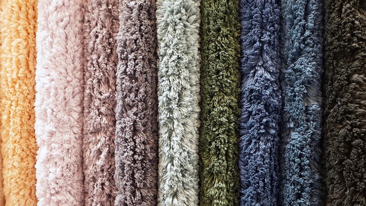 Foto verschiedene handtuchmaterialien mit pullover-textur