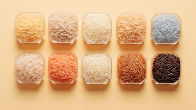 Verschiedene Reisfarben