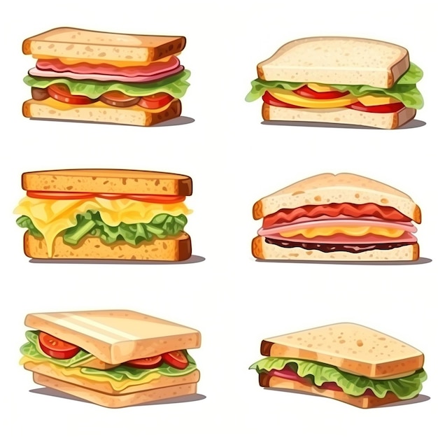 Verschiedene Sandwiches