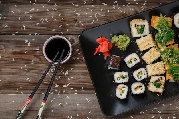 Verschiedene Sushi-Rollen