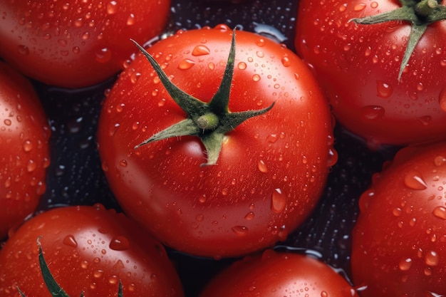 Foto verschlossen von tomaten generative ki