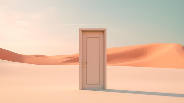 verschlossene Tür in der mittleren Wüste