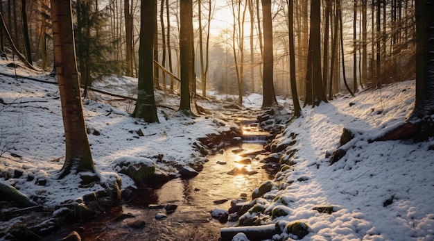 verschneite naturlandschaft Hintergrund mit textfreiraum