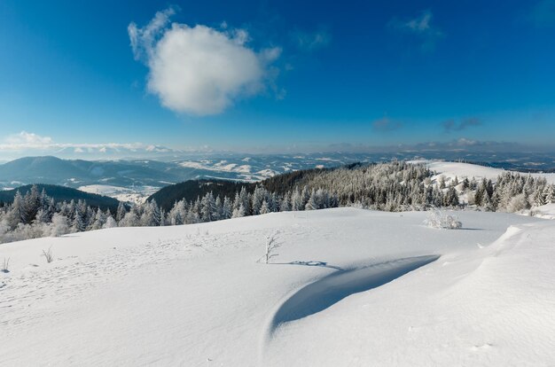 Verschneite Winterberglandschaft