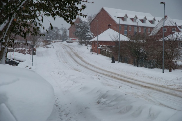 Verschneiter Wintertag in Dänemark