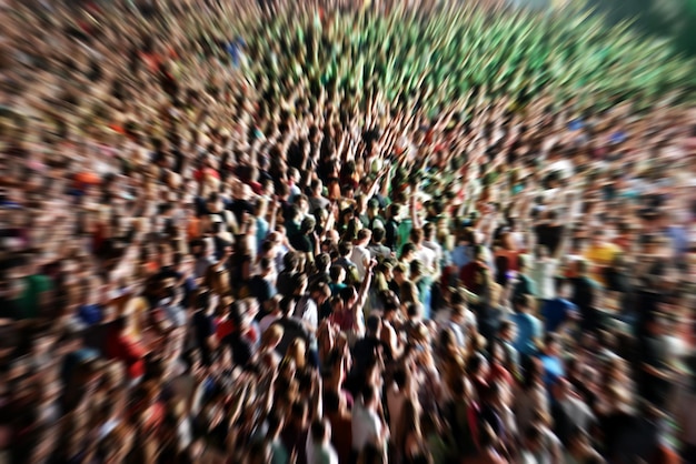 Foto verschwommene bewegungen von menschen im freien